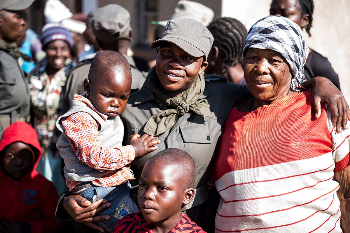 An Akashinga ranger and her family.