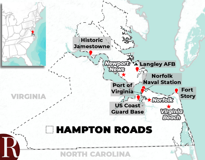 Hampton Roads map