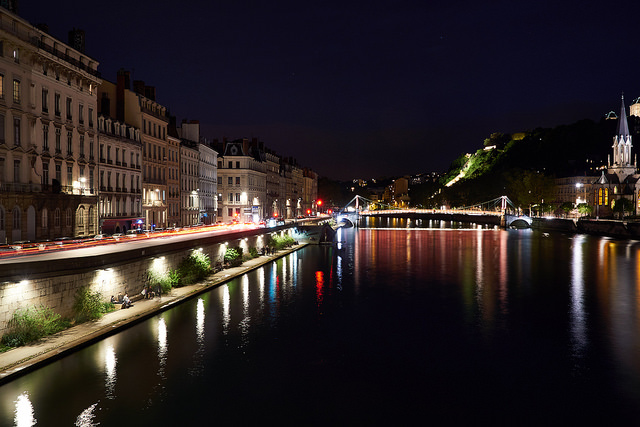 Lyon river lights