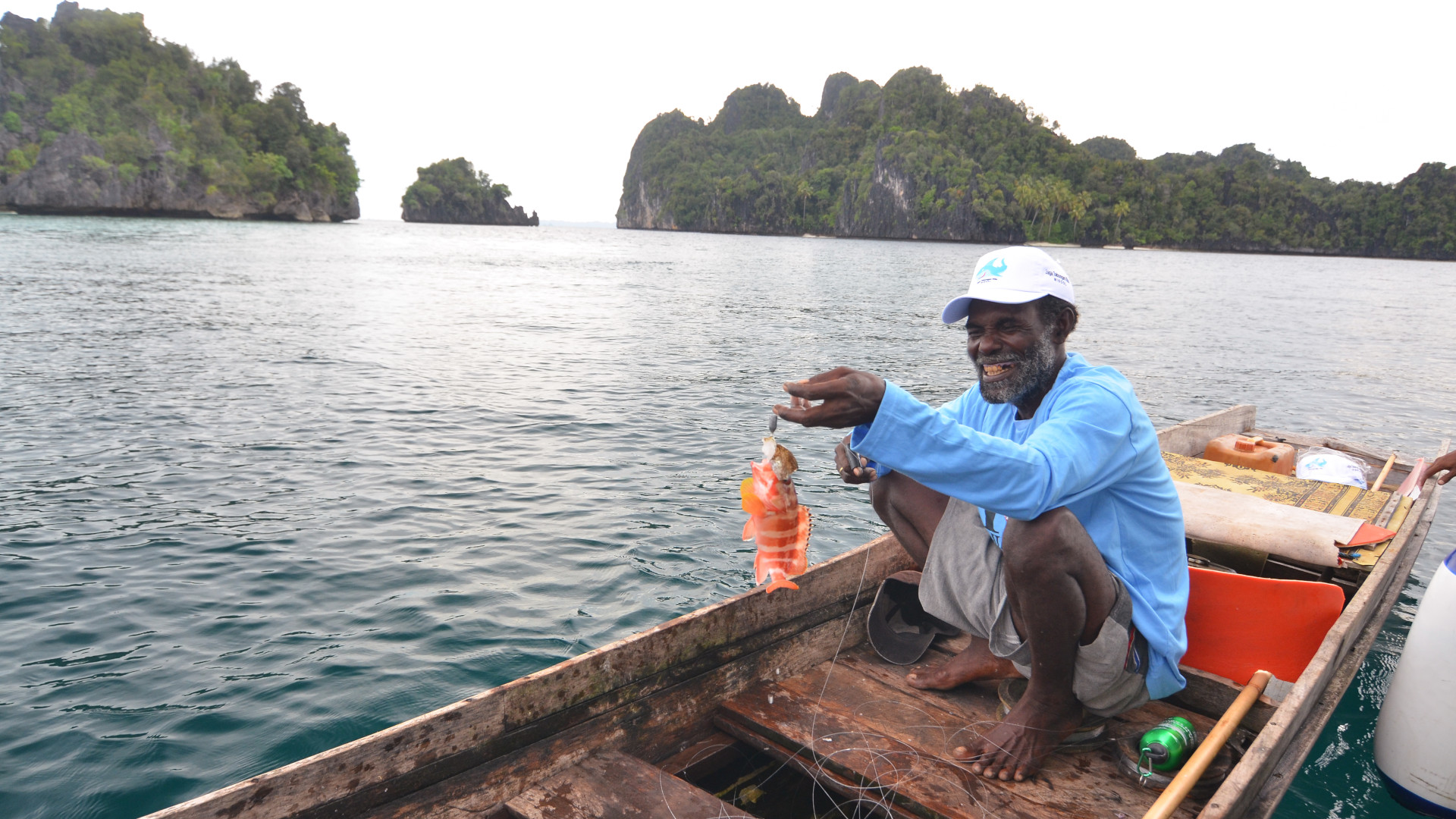 man fishing