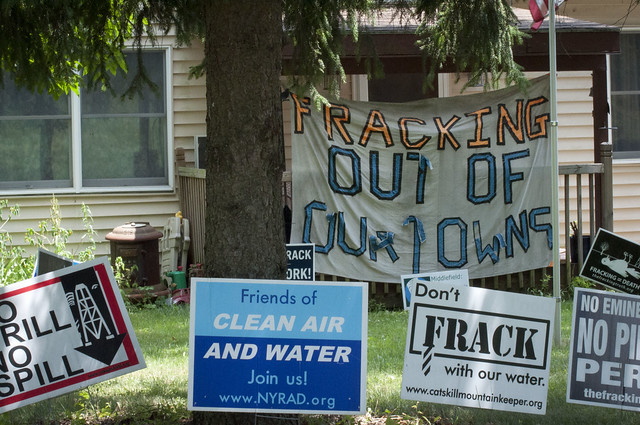 Anti-fracking yard signs