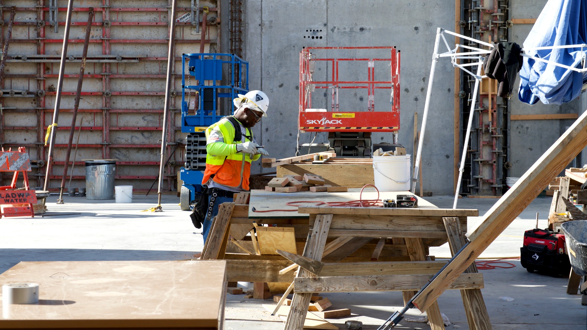 Construction at treatment facility