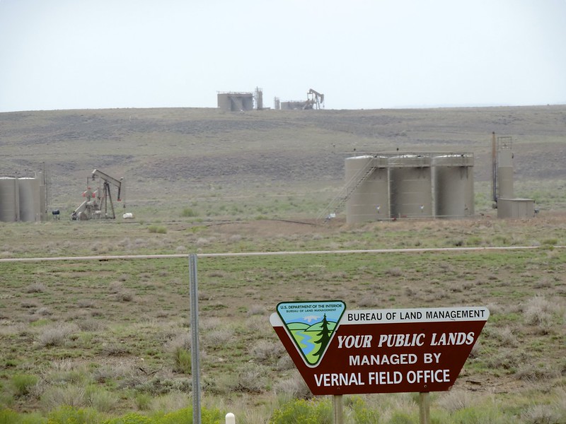 BLM sign and wells