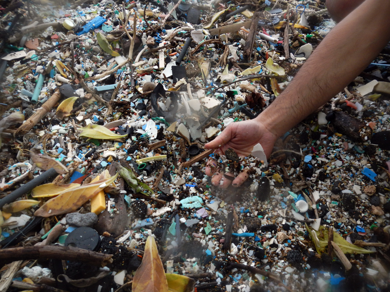 Kamilo Beach plastic trash