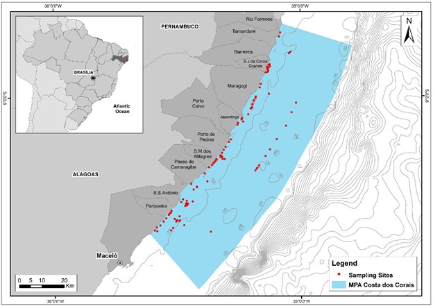 Costa dos Corais map