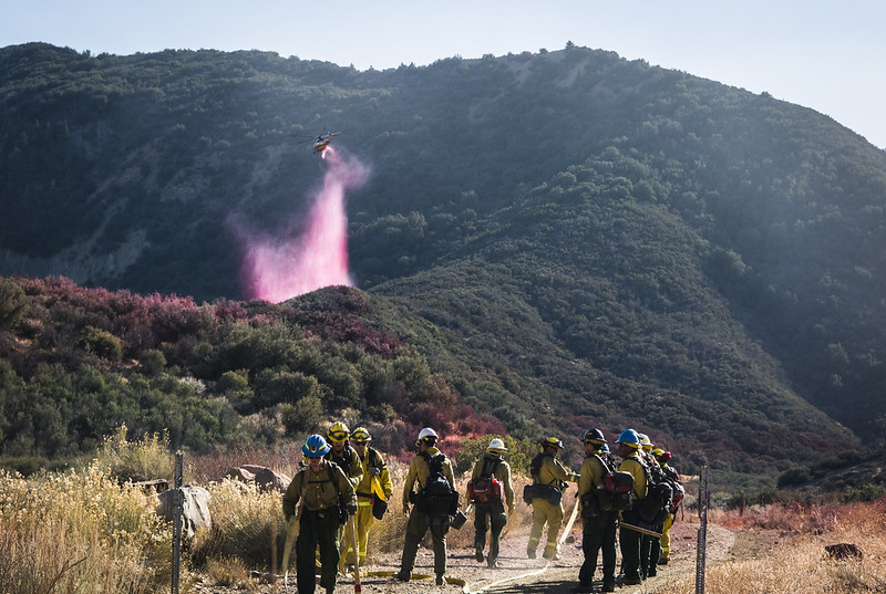 Thomas Fire in the hills