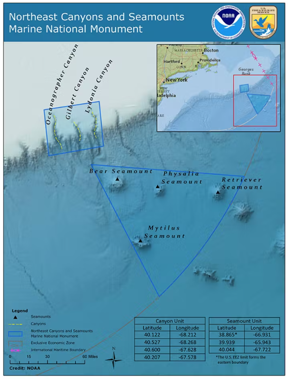 map of protected area off coast