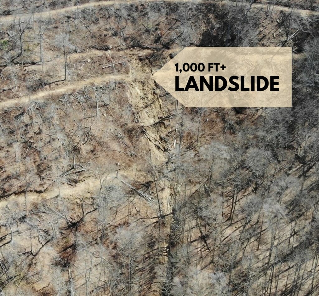 landslide scar