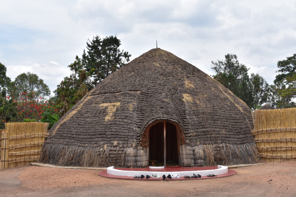 A recreation of the King's palace at the museum in Rwanda. 