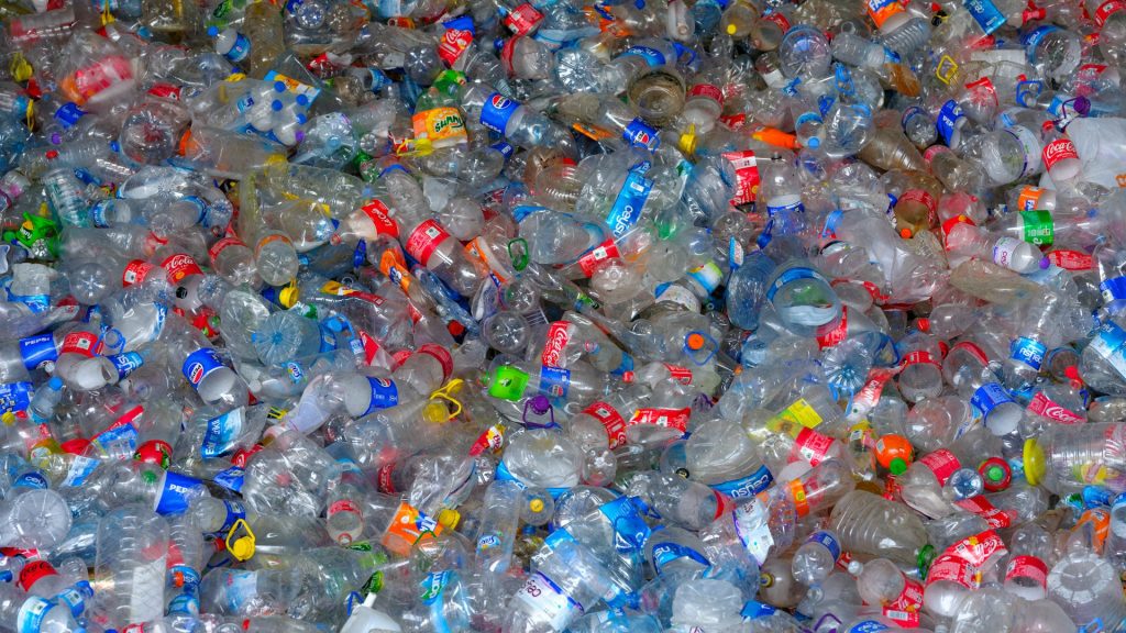 A big pile of plastic waste